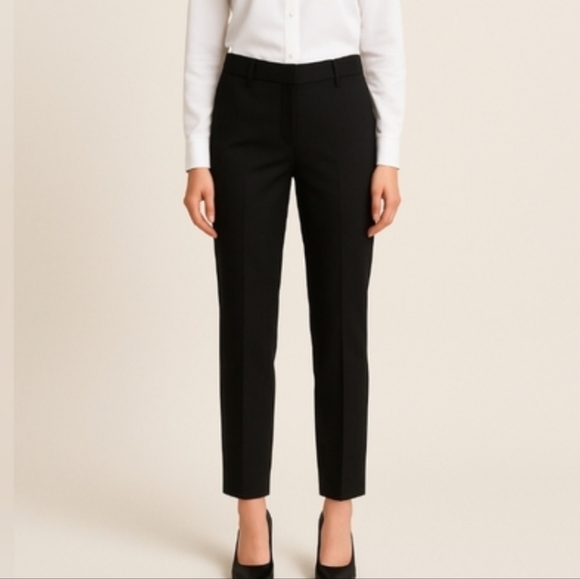 Banana Republic Pants - Banana Republic Black Wool Ankle  Work Pants Slacks Mid Rise Straight Leg Size 4